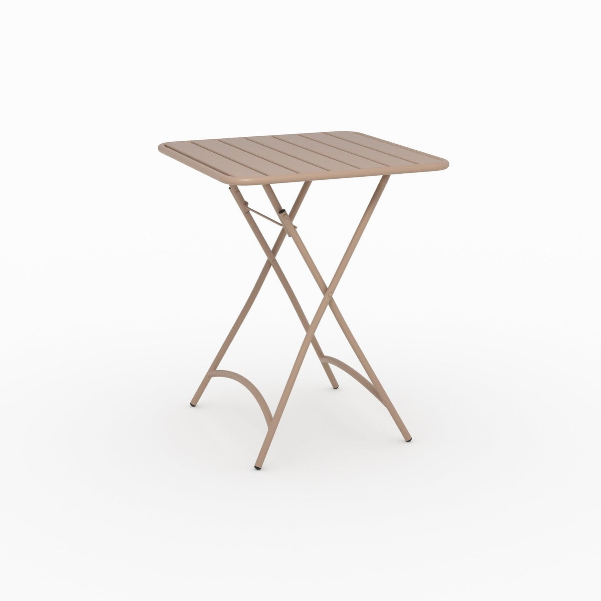 Rendez vous déco Table de jardin pliante en metal taupe 2 personnes-Yumi