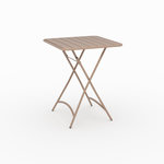 Rendez vous déco Table de jardin pliante en metal taupe 2 personnes-Yumi