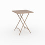 Voir la diapositive 1 : Rendez vous déco Table de jardin pliante en metal taupe 2 personnes-Yumi
