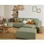 Voir la diapositive 2 : BEST MOBILIER Topaze - canapé panoramique - 7 places - convertible avec coffre - en tissu