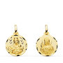 Voir la diapositive 1 : L'ATELIER D'AZUR Pendentif Médaille Scapulaire Or Jaune - Vierge à l'Enfant et Sacré Coeur de Jesus - Chaine Offerte