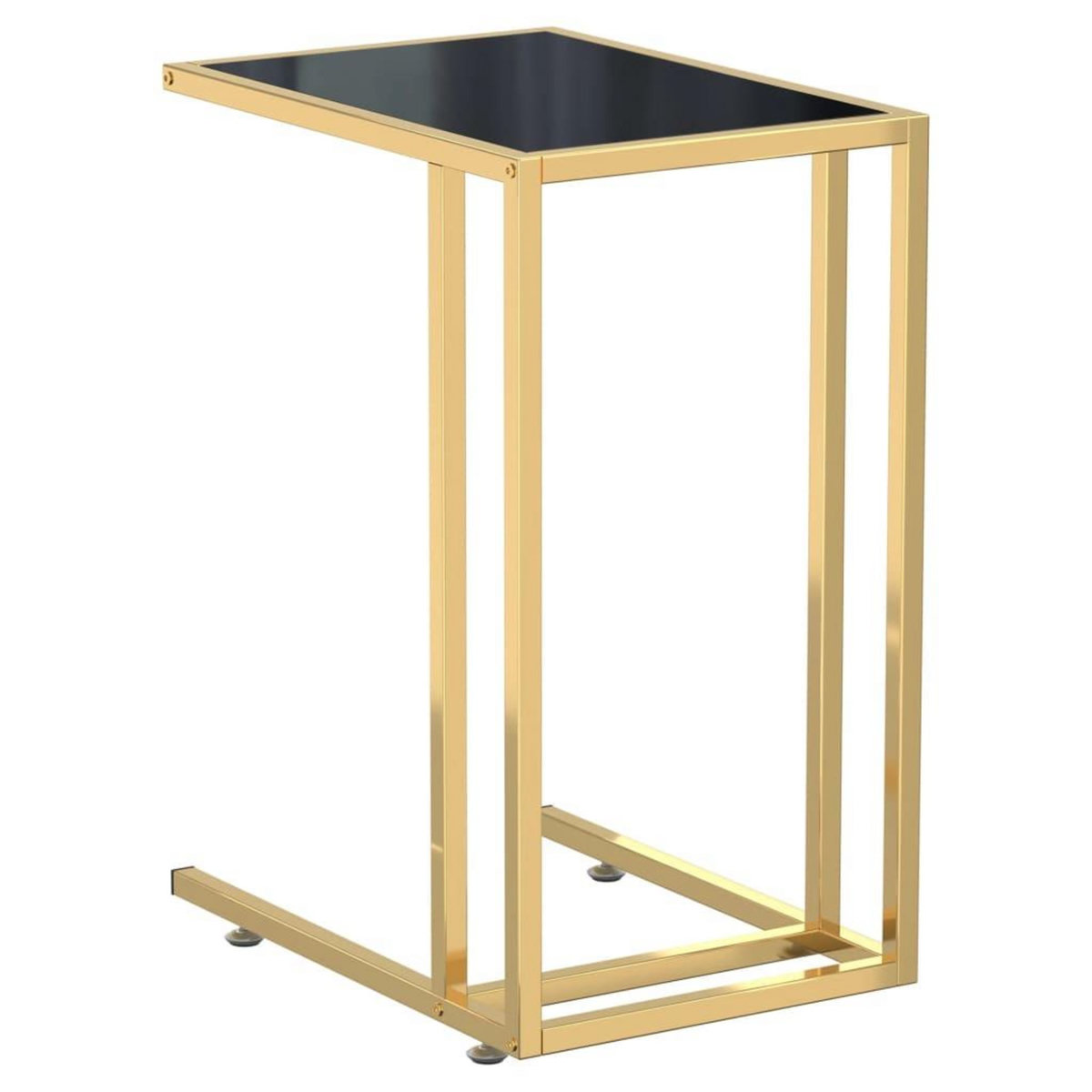 VIDAXL Table d'appoint pour ordinateur Noir 50x35x65 cm Verre trempe