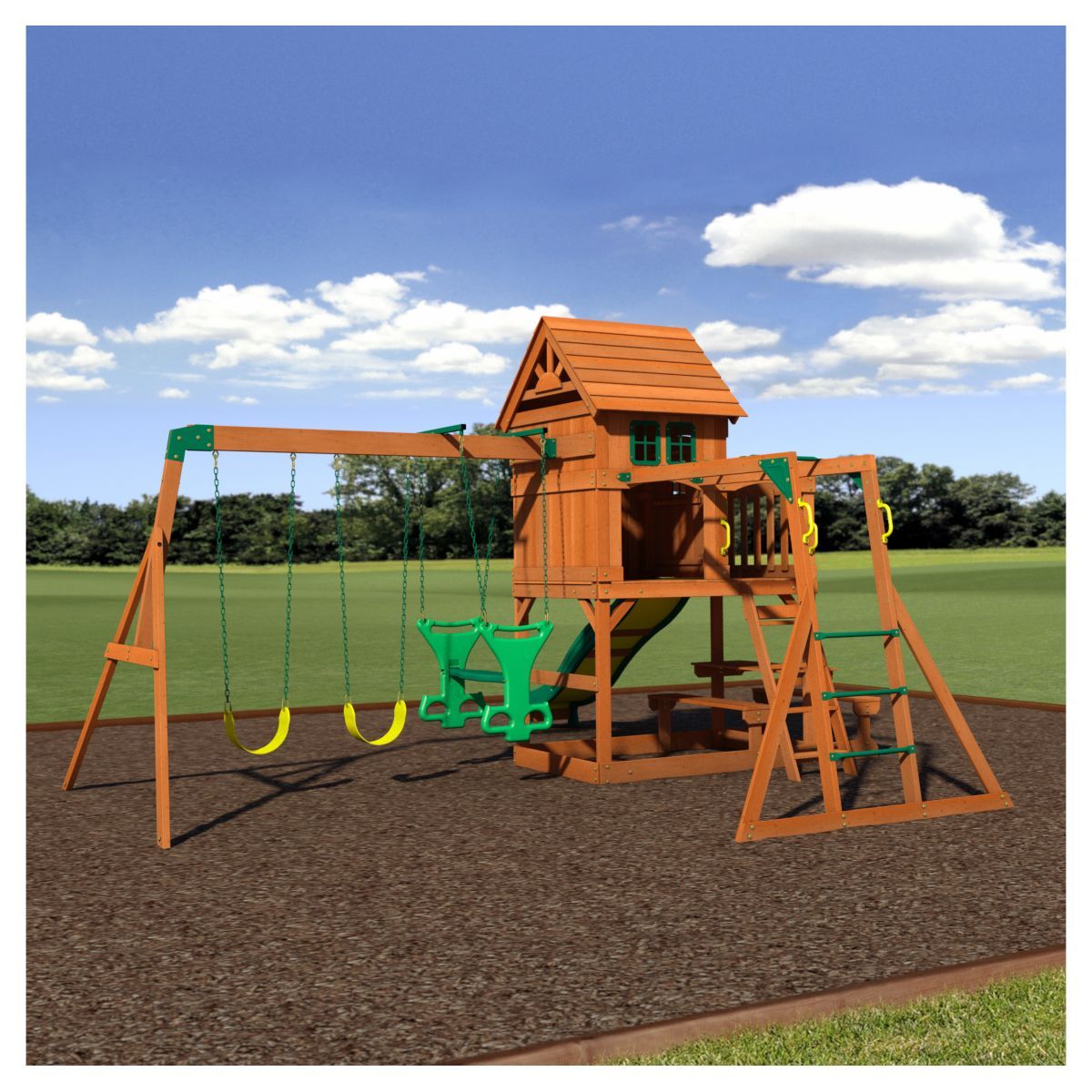 Backyard Discovery Aire de jeux en bois SPRINGBORO