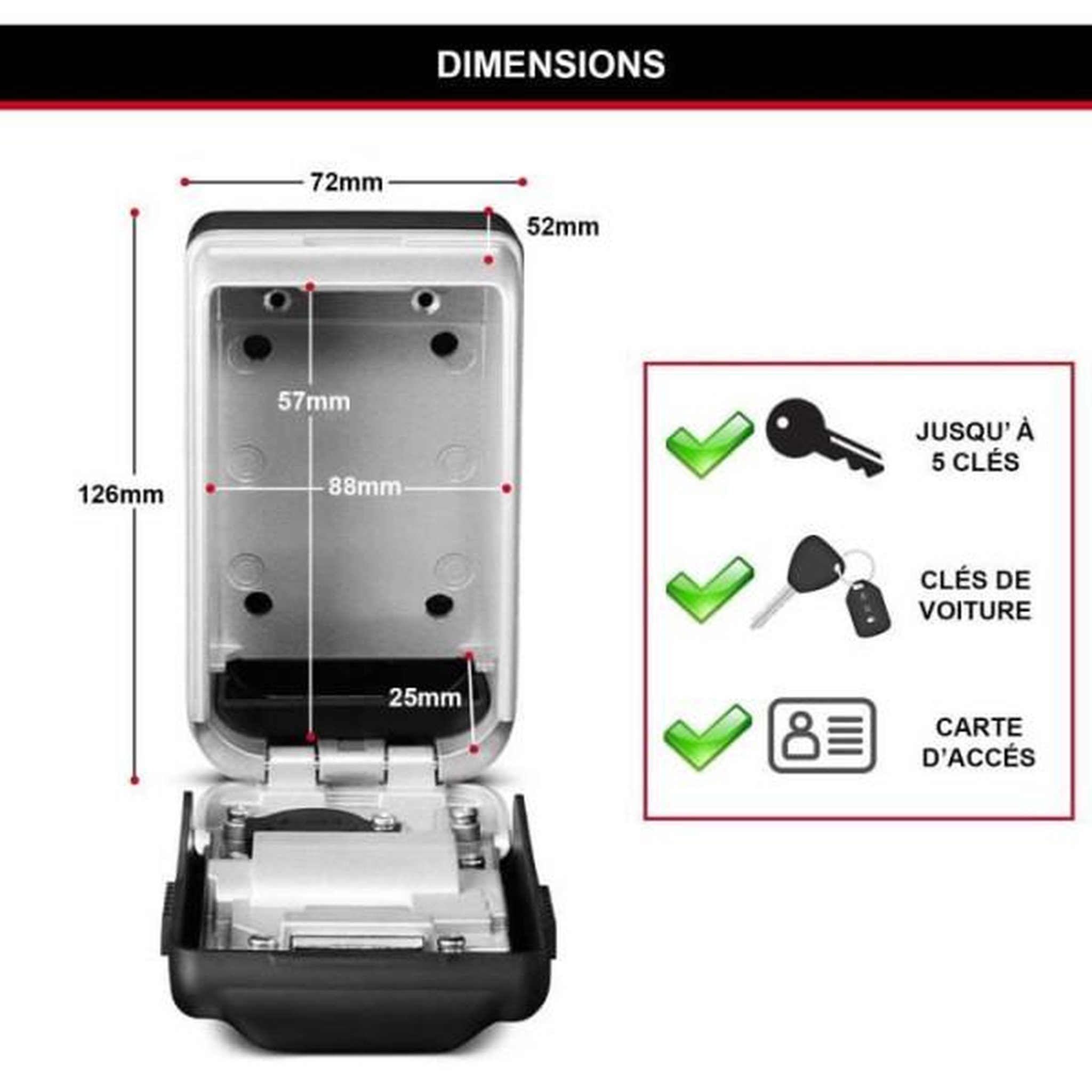 Voir la diapositive 6 : Master lock Armoire de sécurité masterlock boîte a clés 5425eurd format m