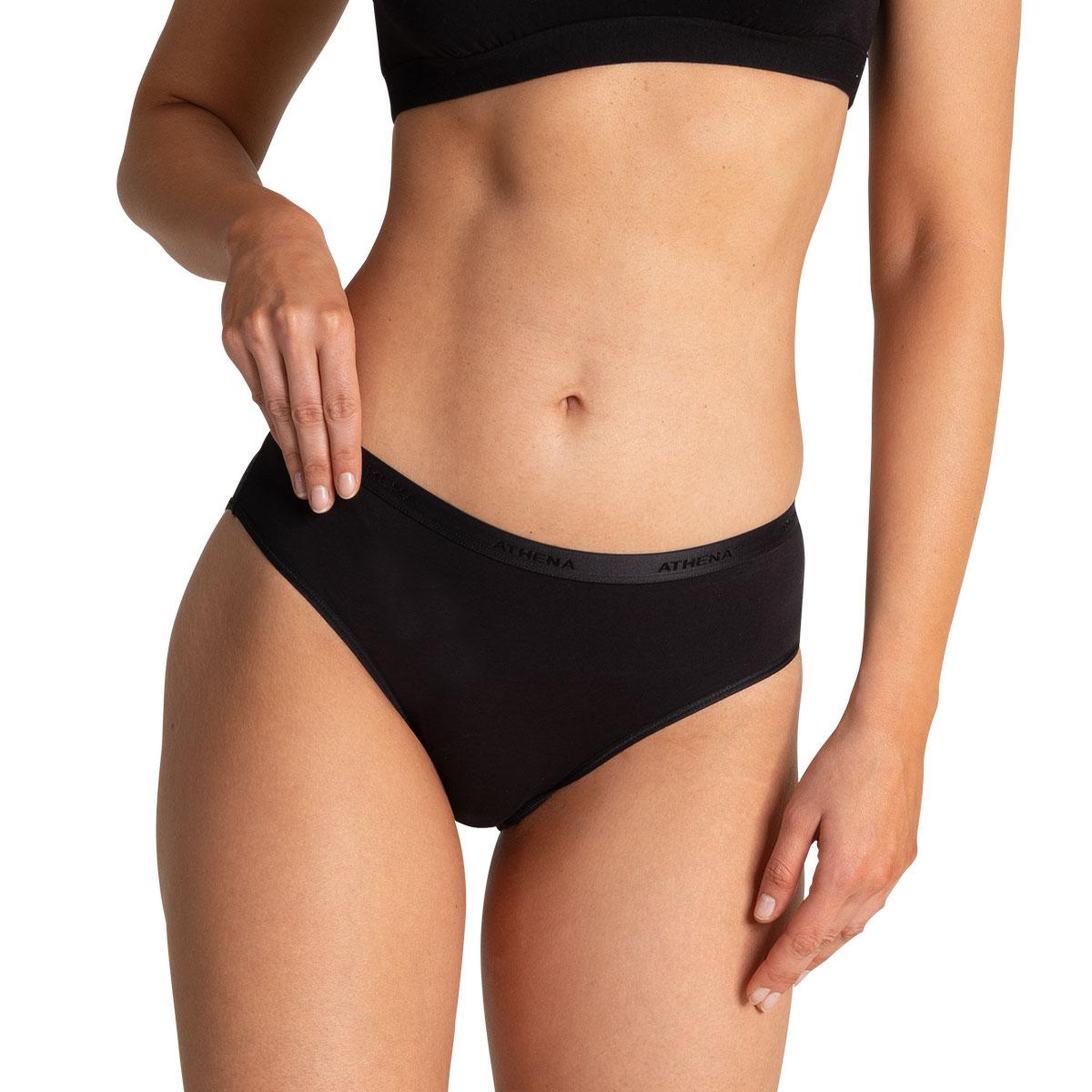 Voir la diapositive 4 : Athena Lot de 3 slips femme Ecopack Basic