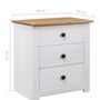 Voir la diapositive 6 : VIDAXL Table de chevet Blanc 46x40x57 cm Pin Gamme Panama