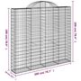 Voir la diapositive 6 : VIDAXL Paniers a gabions arques 9 pcs 200x50x180/200 cm Fer galvanise