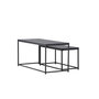 Voir la diapositive 5 : Paris Prix Lot de 2 Tables Basses Gigognes  Mallan  100cm Noir