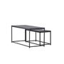 Voir la diapositive 5 : Paris Prix Lot de 2 Tables Basses Gigognes  Mallan  100cm Noir