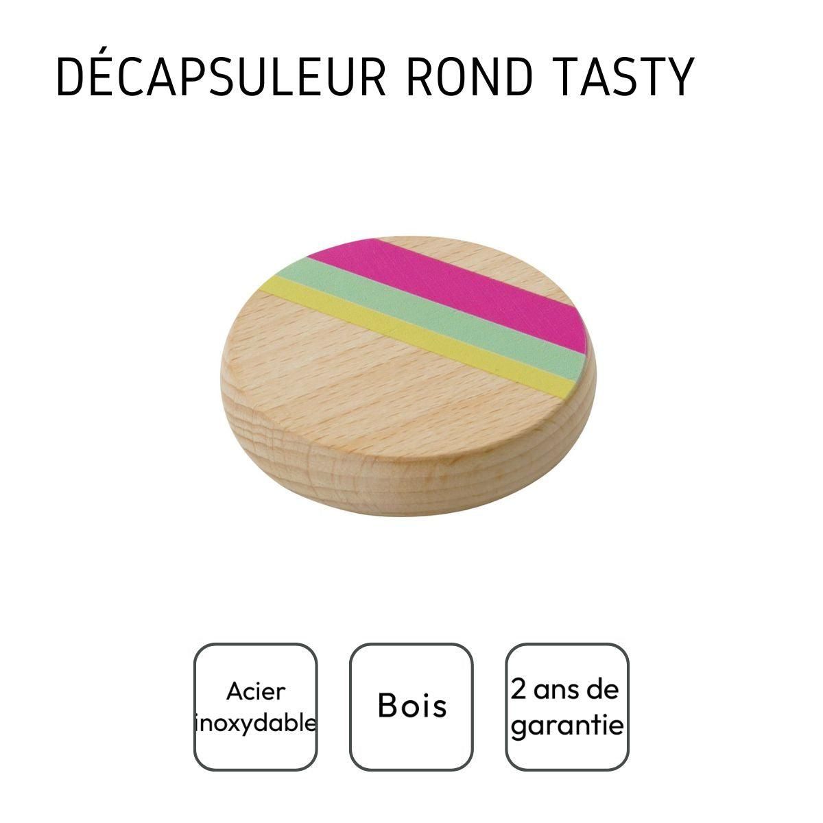 TASTY Décapsuleur rond en bois 6 cm Tasty Green