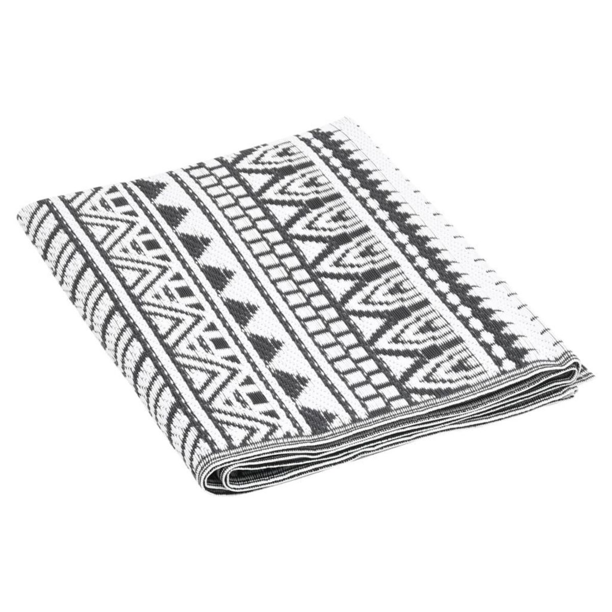 VIDAXL Tapis d'exterieur Noir 190x290 cm PP