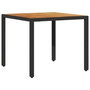 Voir la diapositive 2 : VIDAXL Table de jardin et dessus en bois d'acacia noir resine tressee