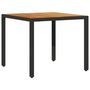 Voir la diapositive 2 : VIDAXL Table de jardin et dessus en bois d'acacia noir resine tressee
