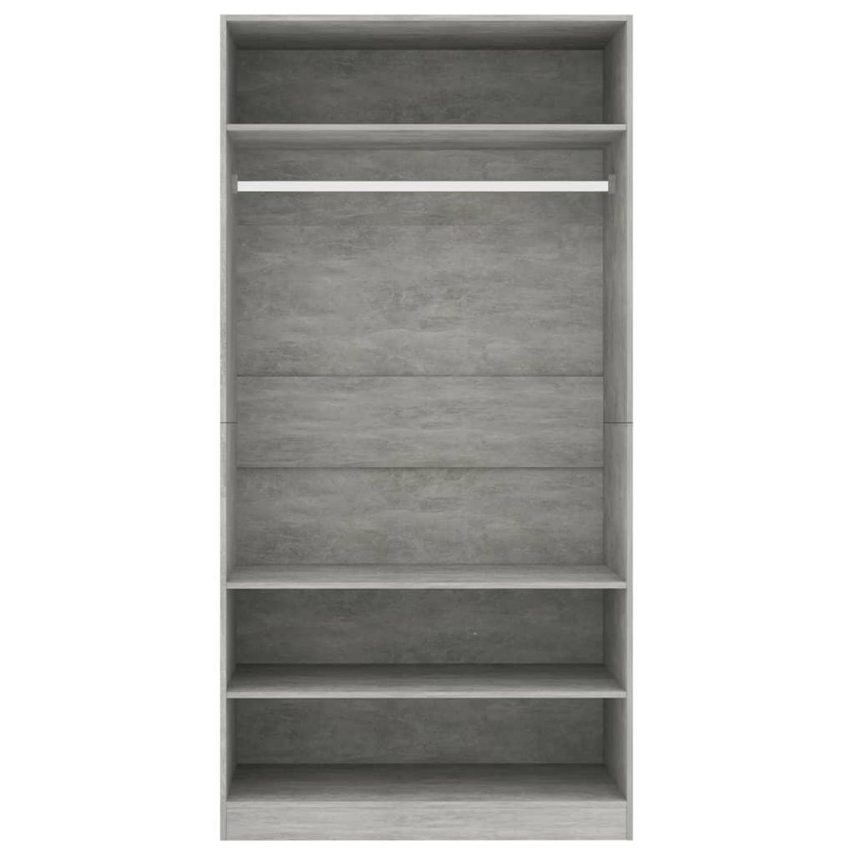VIDAXL Garde-robe Gris cement 100 x 50 x 200 cm Agglomere
