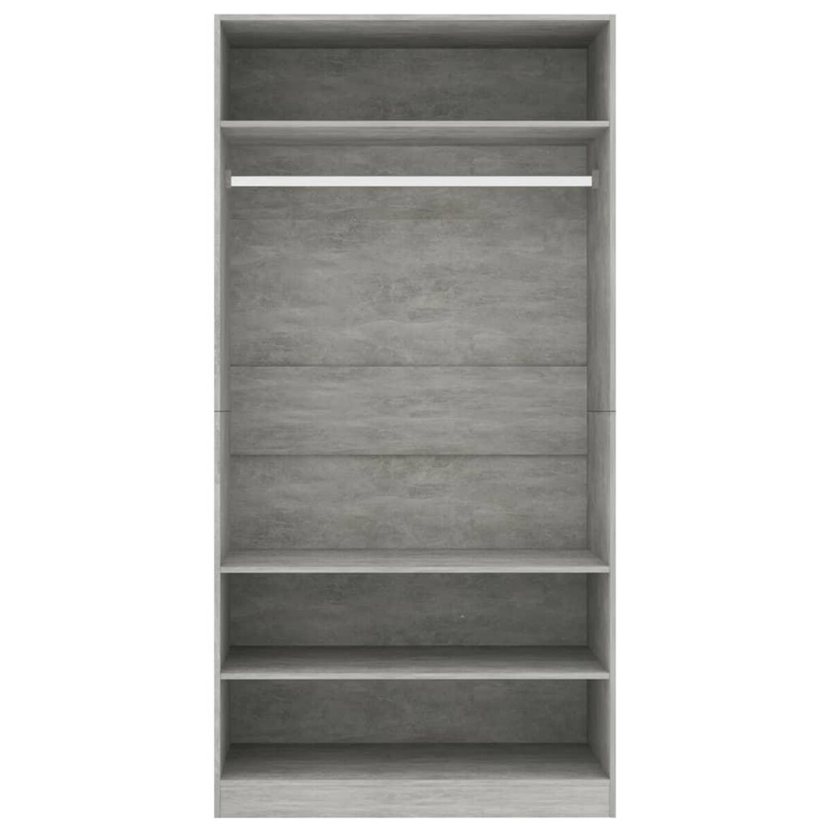 VIDAXL Garde-robe Gris cement 100 x 50 x 200 cm Agglomere