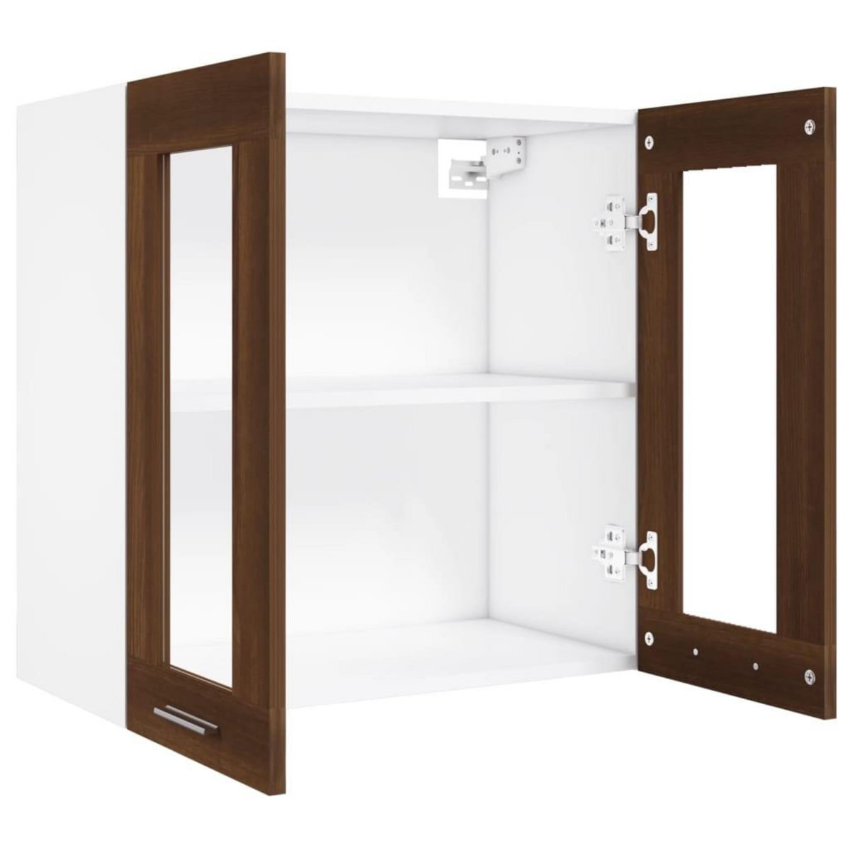 VIDAXL Armoire en verre suspendue Chene marron Bois d'ingenierie