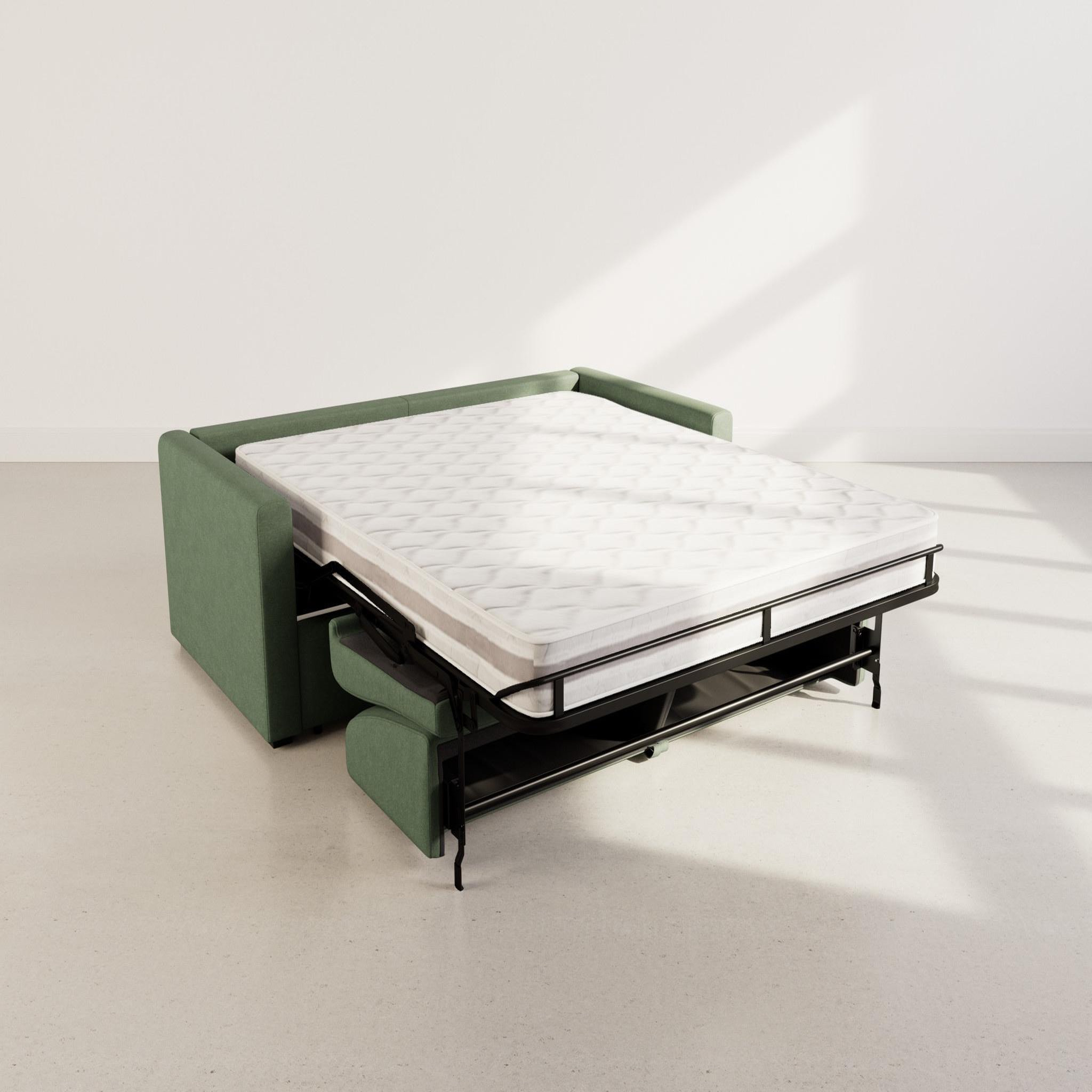 Voir la diapositive 3 : BEST MOBILIER Julia - canapé 3 places convertible express couchage quotidien 140 cm matelas 18 cm en tissu