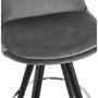 Voir la diapositive 6 : Paris Prix Tabouret de Bar Velours & Bois  Vinea  87cm Gris