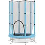 Voir la diapositive 1 : HOMCOM Trampoline enfant Ø140 cm - filet sécurité, porte zippée, 6 poteaux rembourrés - bleu ciel