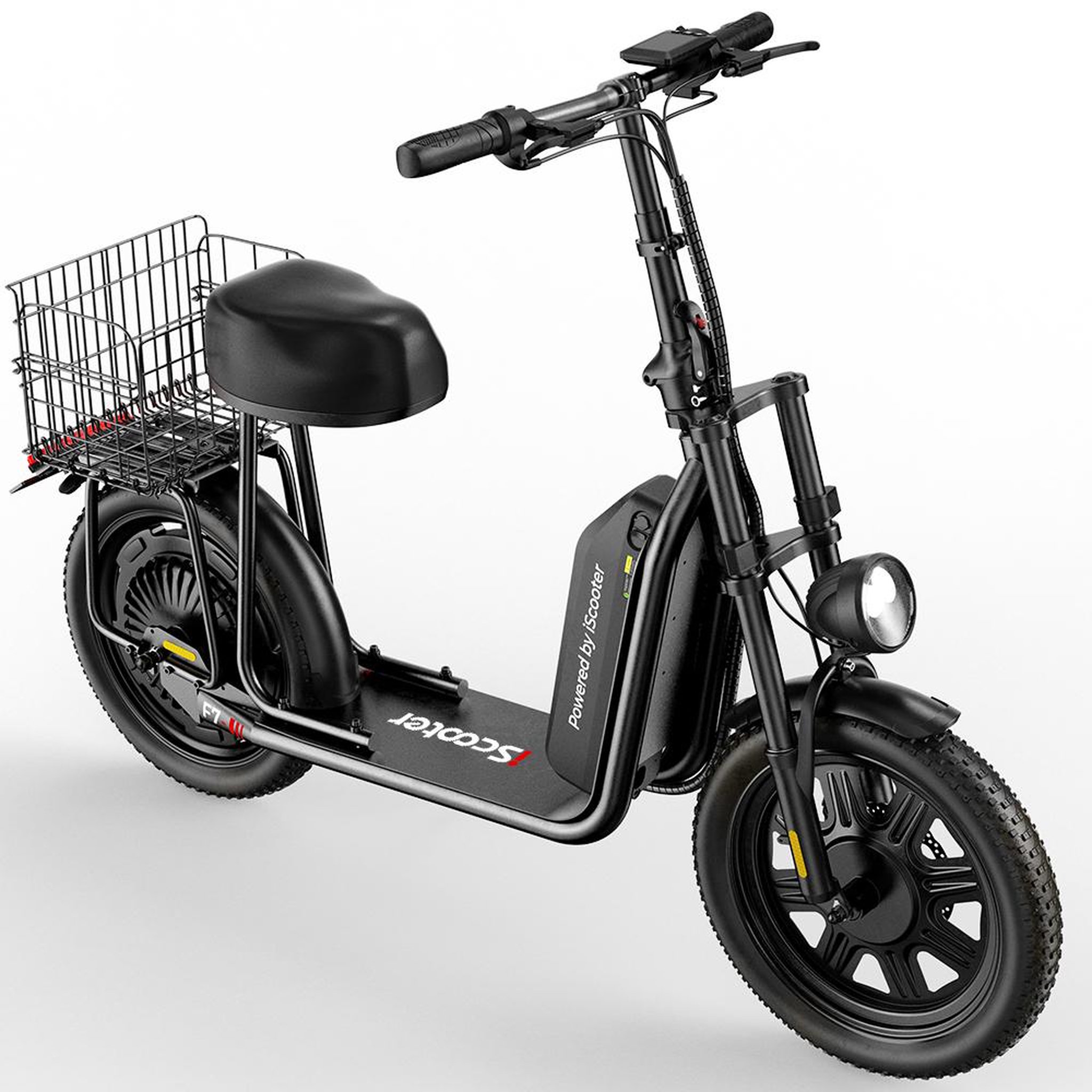 Voir la diapositive 3 : ISCOOTER Trottinette électrique adulte iScooter F7, pneus neige 16 , pliable, noire