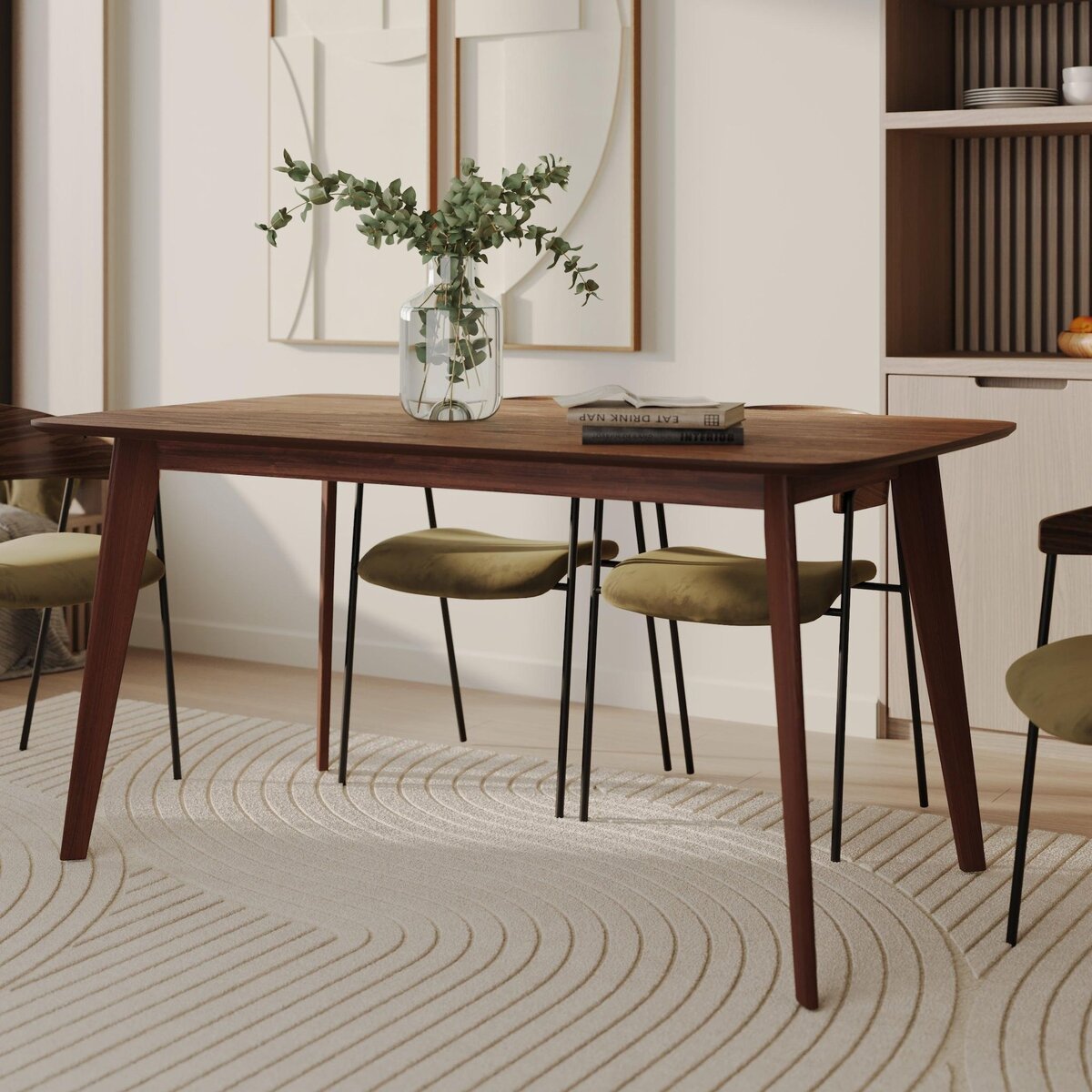 Rendez vous déco Table rectangulaire 6 personnes en bois clair 150 cm - Oman