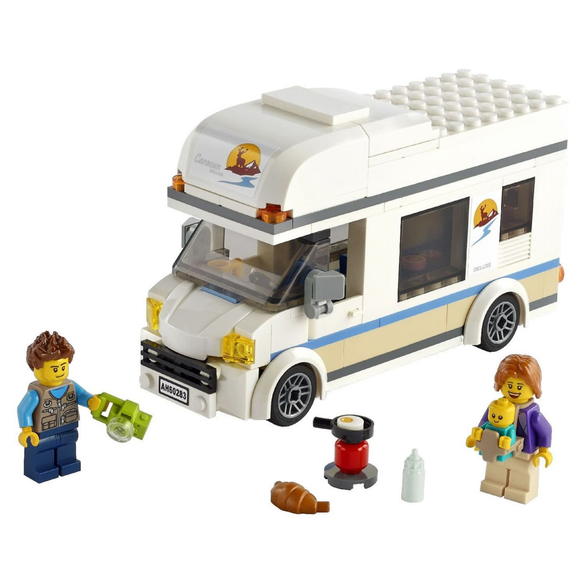 LEGO City 60283 - Great Vehicles Le Camping-Car de Vacances, Jouet de Construction pour Enfants dès 5 ans avec Minifigures Garçon et Fille