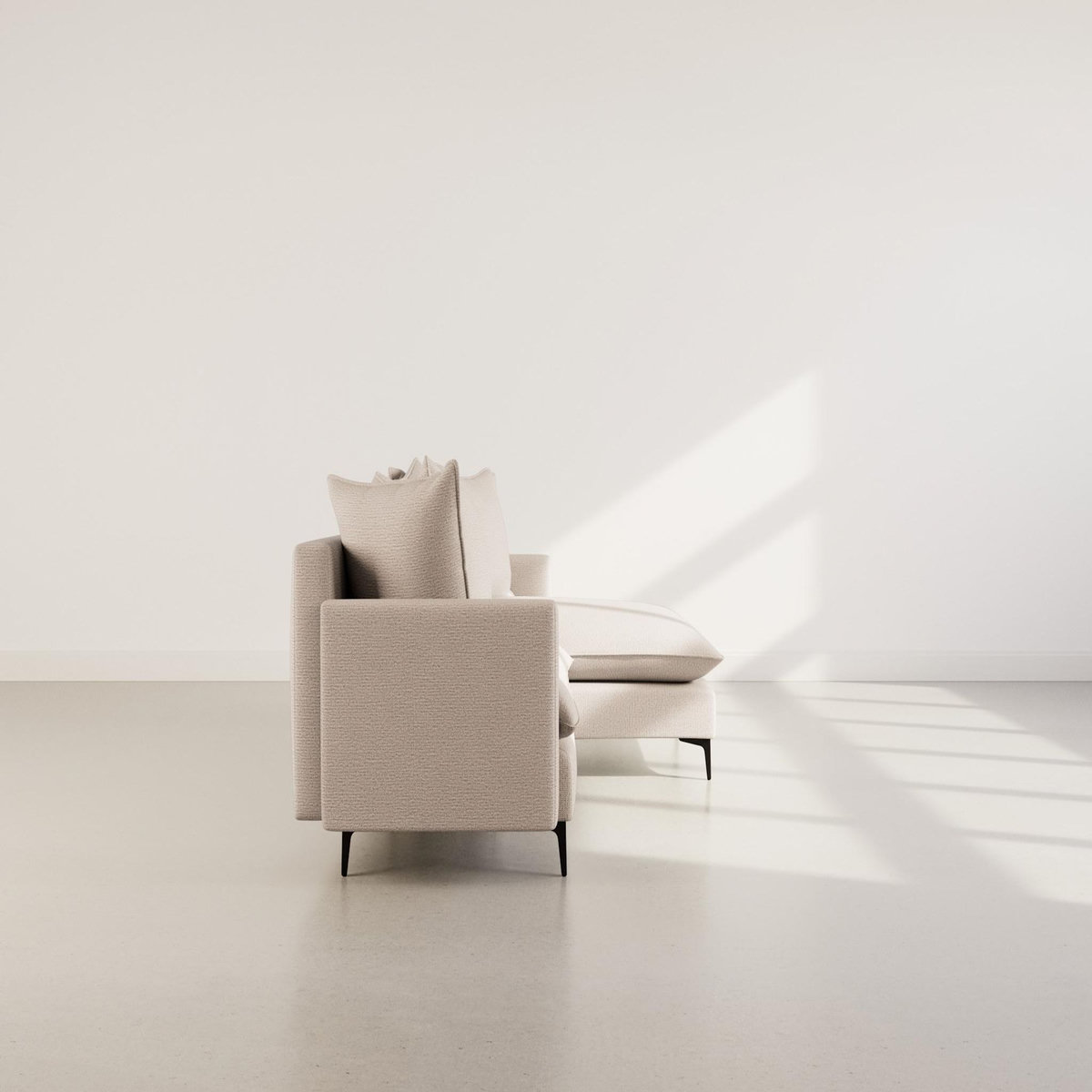 LISA DESIGN Madison - canapé d'angle réversible 4 places en tissu texturé