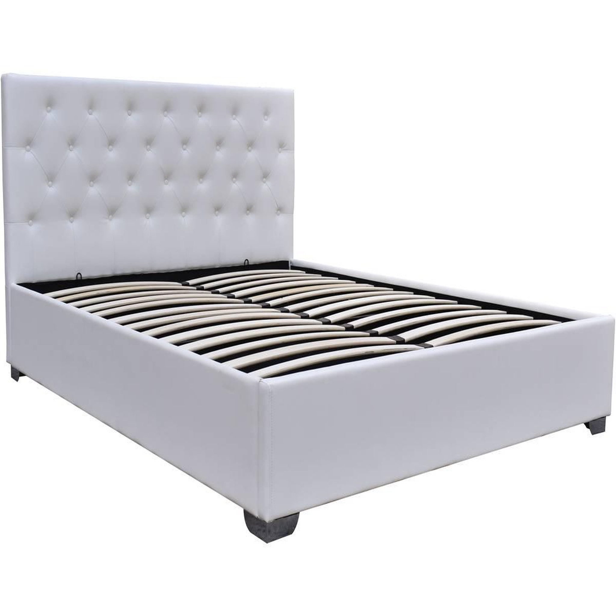 Habitat et Jardin Lit double avec coffre  tino  - 140 × 190 cm - blanc