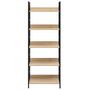 Voir la diapositive 3 : VIDAXL Bibliotheque a 5 niveaux chene 60x27,6x158,5 cm bois ingenierie