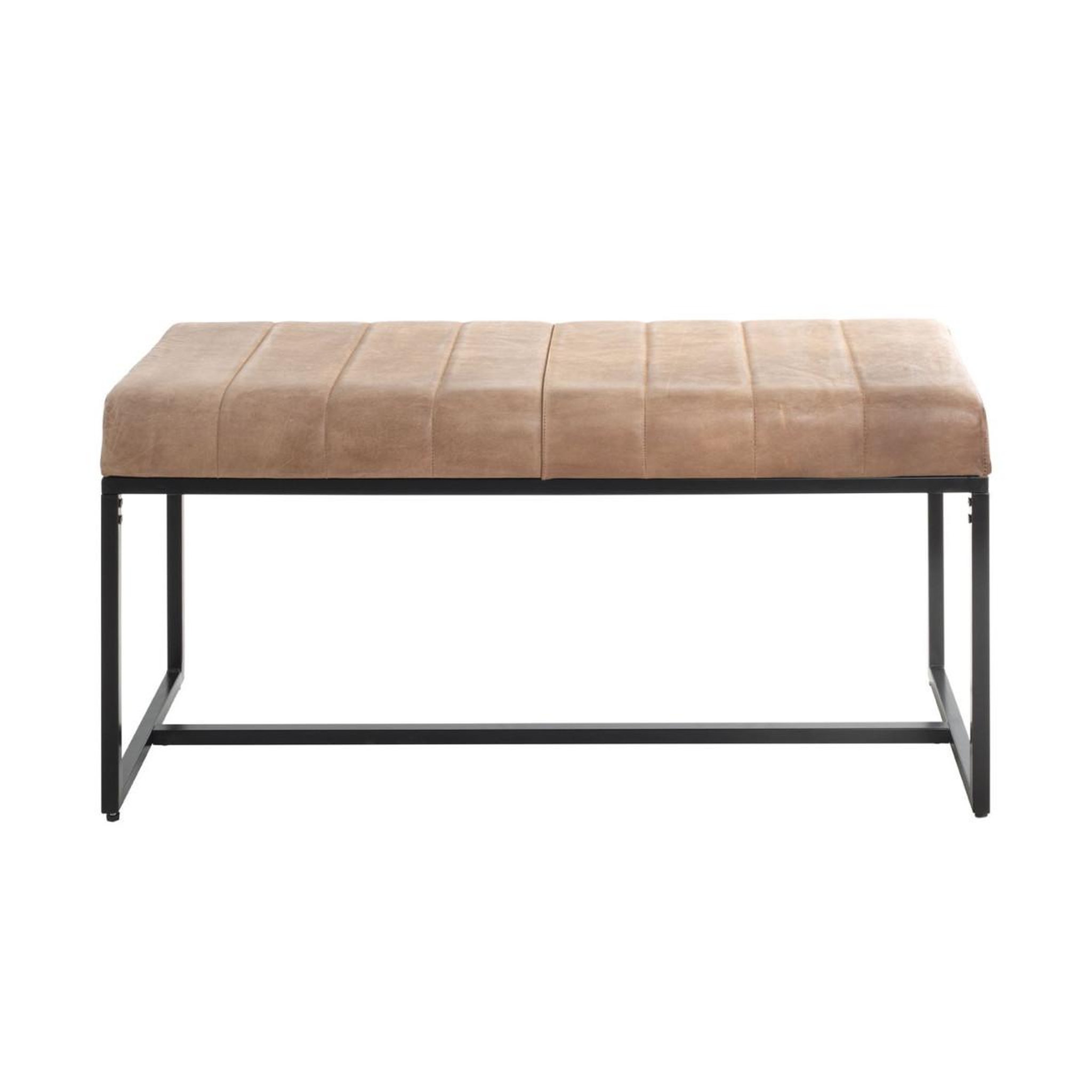 Voir la diapositive 2 : Paris Prix Banc en cuir design  rida  100cm marron & noir