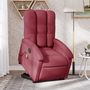 Voir la diapositive 1 : VIDAXL Fauteuil inclinable de massage electrique Rouge bordeaux Tissu
