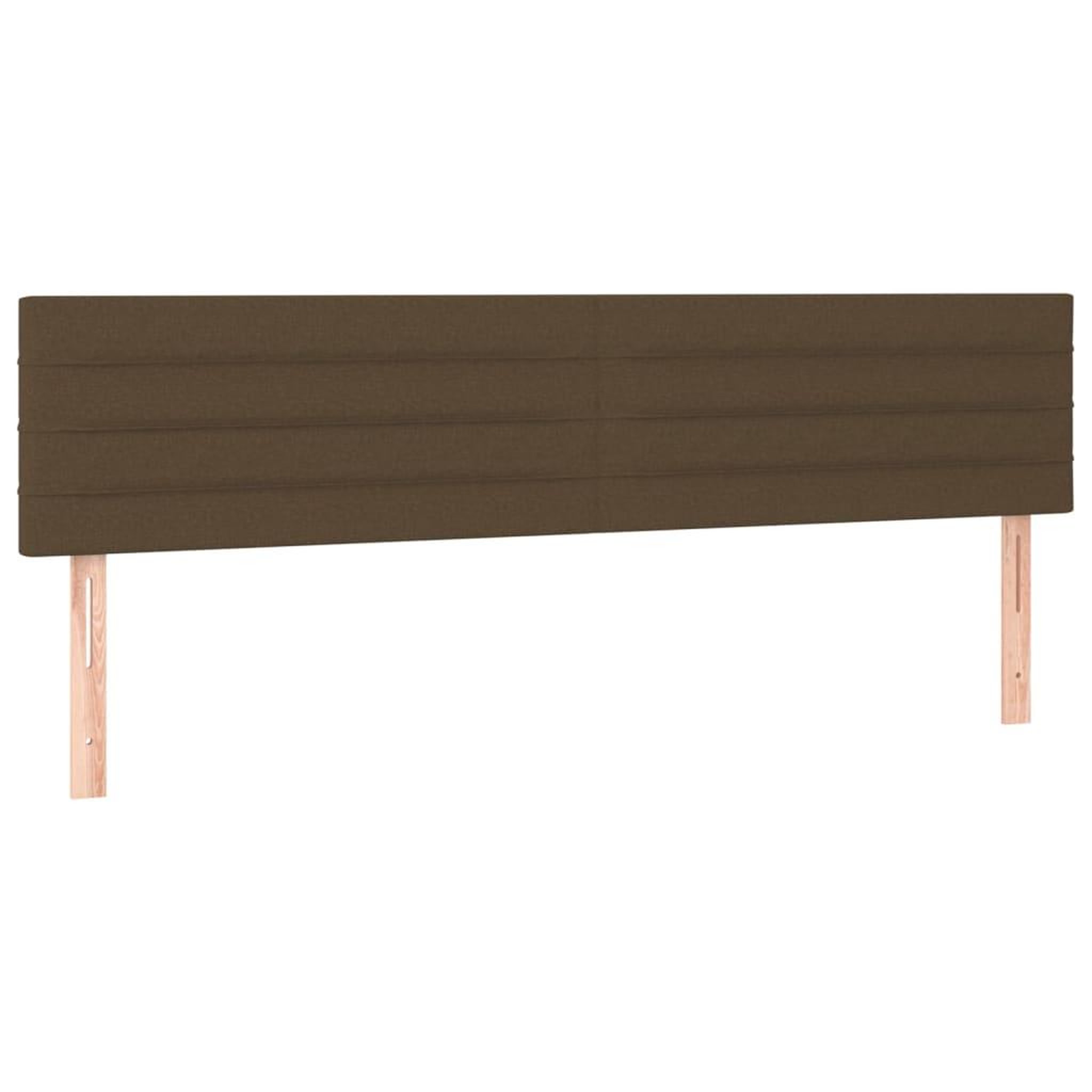 Voir la diapositive 4 : VIDAXL Tete de lit a LED Marron fonce 200x5x78/88 cm Tissu