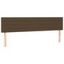 Voir la diapositive 4 : VIDAXL Tete de lit a LED Marron fonce 200x5x78/88 cm Tissu