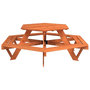 Voir la diapositive 2 : VIDAXL Table de pique-nique pour 6 enfants avec bancs hexagonal sapin