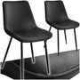 Voir la diapositive 1 : tectake Lot de chaises rembourrées aspect velours noir Lot de 2