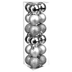 FEERIC LIGHT & CHRISTMAS Lot de 18 Boules de Noël  Colorama  3cm Argent