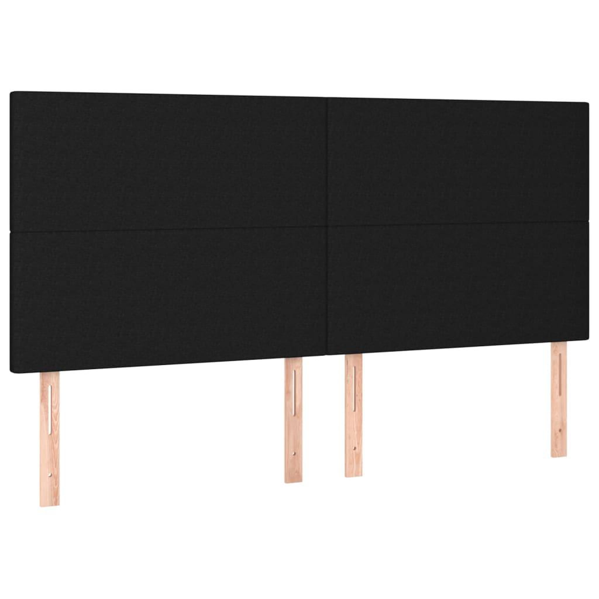 Voir la diapositive 5 : VIDAXL Sommier a lattes de lit avec matelas Noir 200x200 cm Tissu
