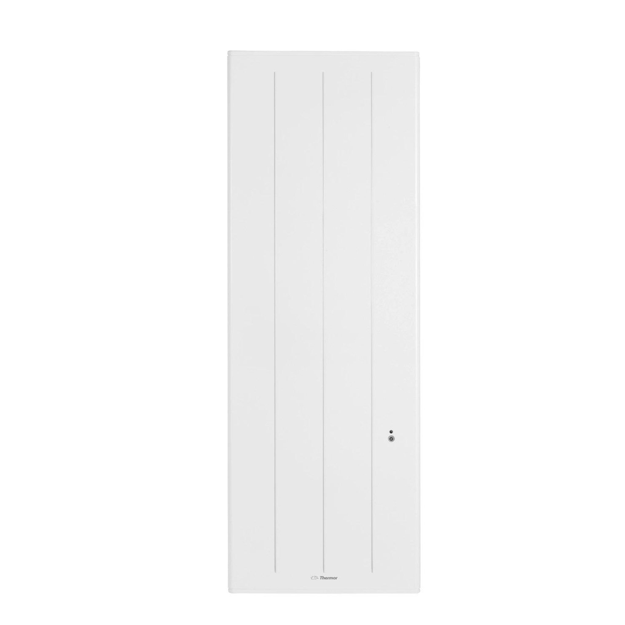 Thermor Radiateur électrique ovation 3 inertie 1000w vertical blanc connecté extra plat