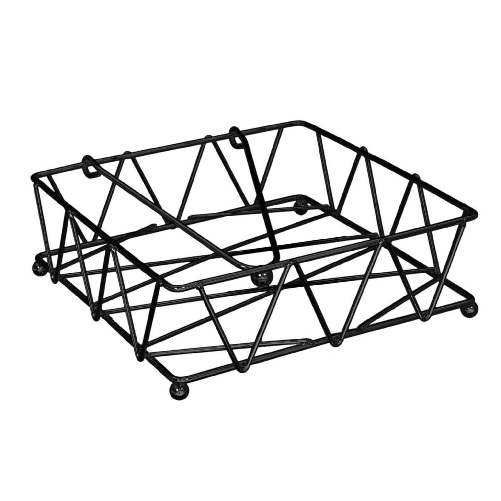 The Home Deco Factory Porte-Serviettes Avec Rabat  Filaire  18cm Noir