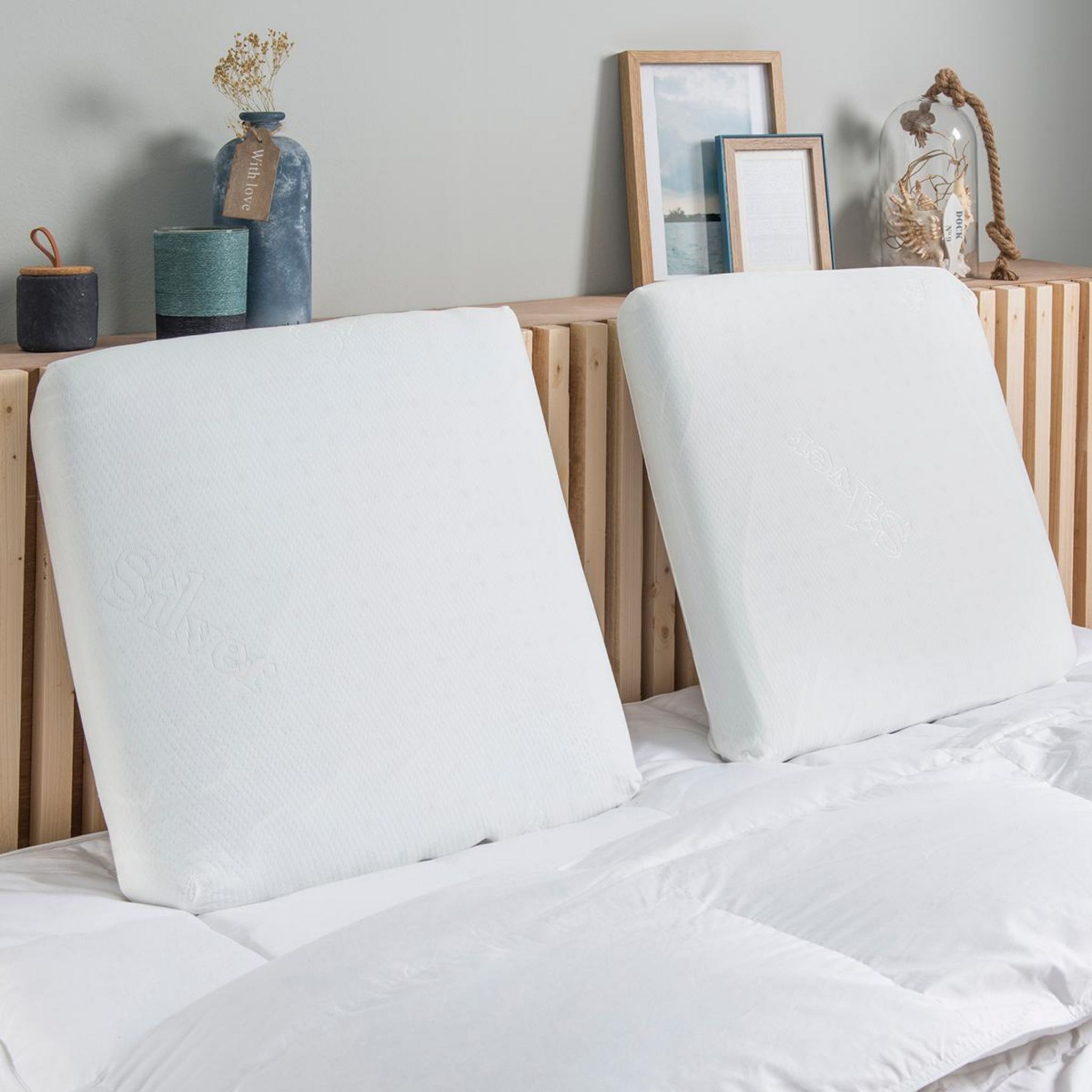 DUNLOPILLO Oreiller Thermogel. Coloris disponibles : Blanc