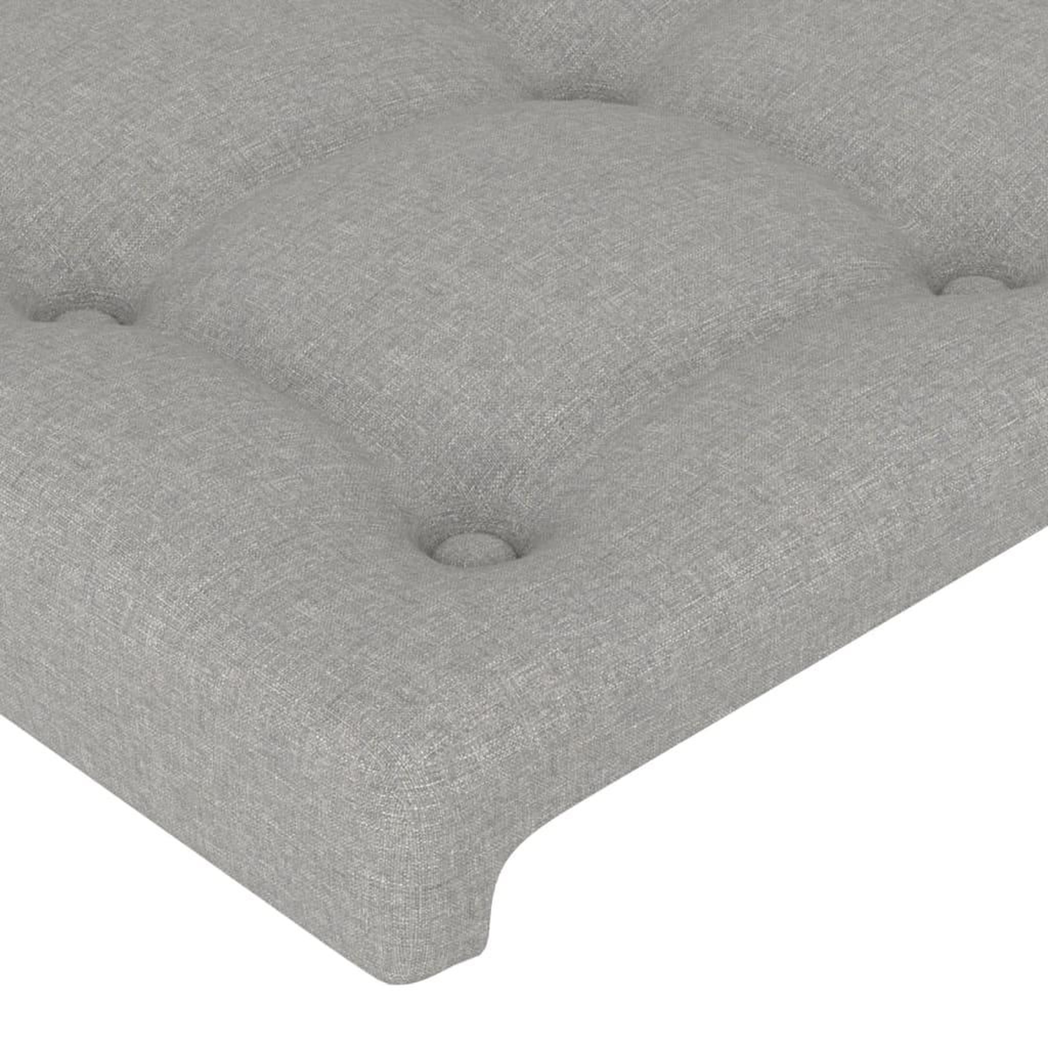 Voir la diapositive 5 : VIDAXL Tete de lit a LED Gris clair 90x5x78/88 cm Tissu