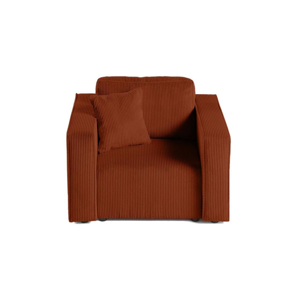 BEST MOBILIER Topaze - fauteuil - en velours côtelé
