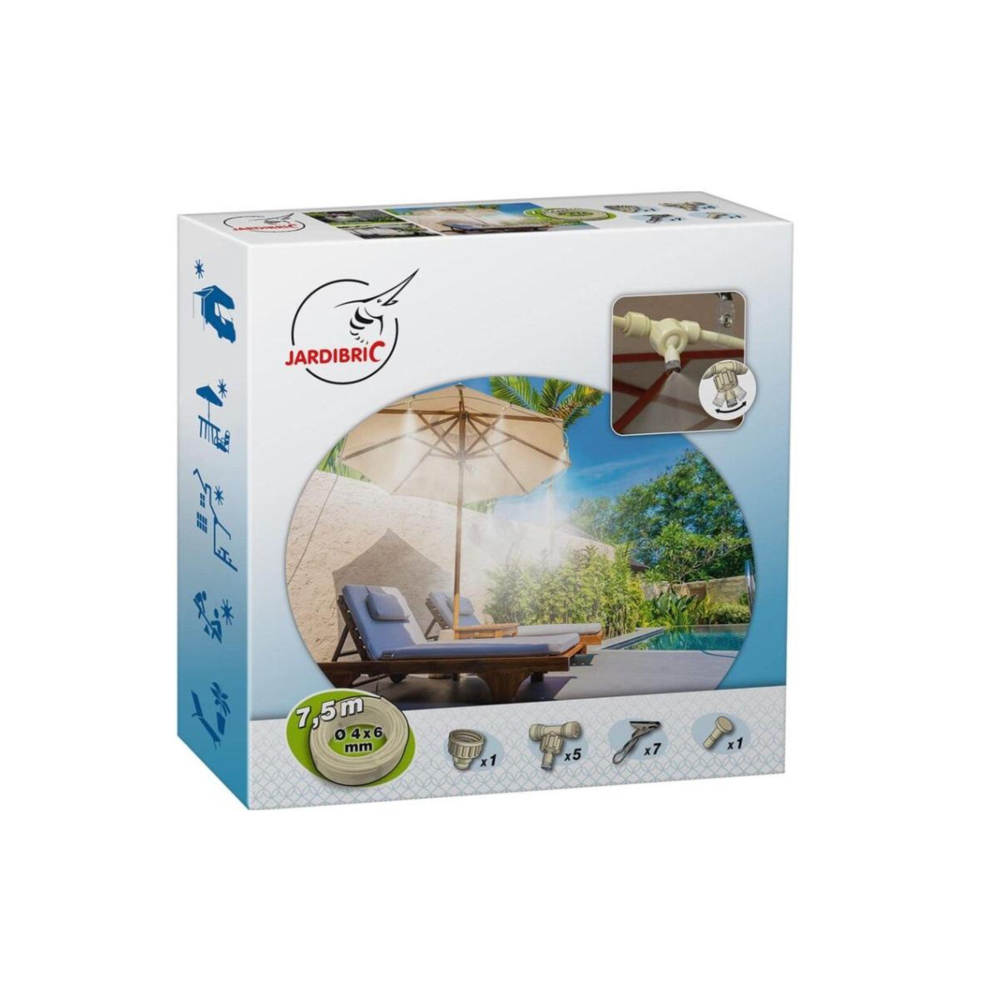 Voir la diapositive 3 : Jardibric Kit de brumisation portable 7.5m - bru051