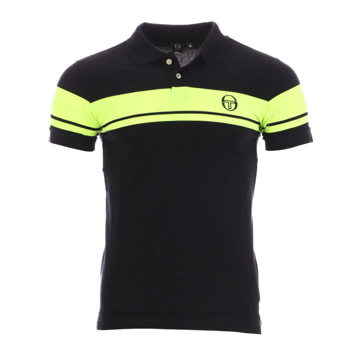 Polo noir et discount jaune