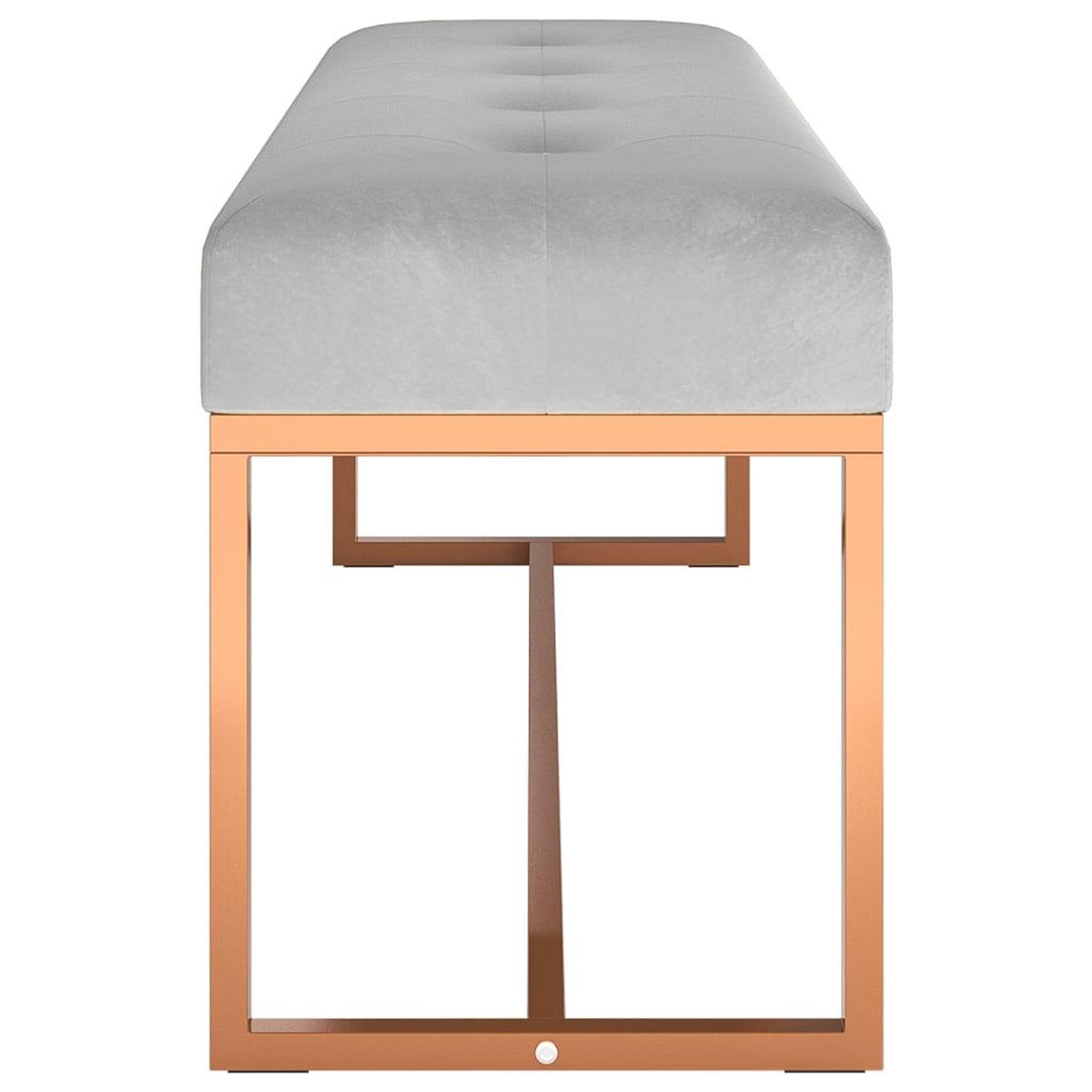 Voir la diapositive 4 : VIDAXL Banc Gris 110x36x45 cm Velours