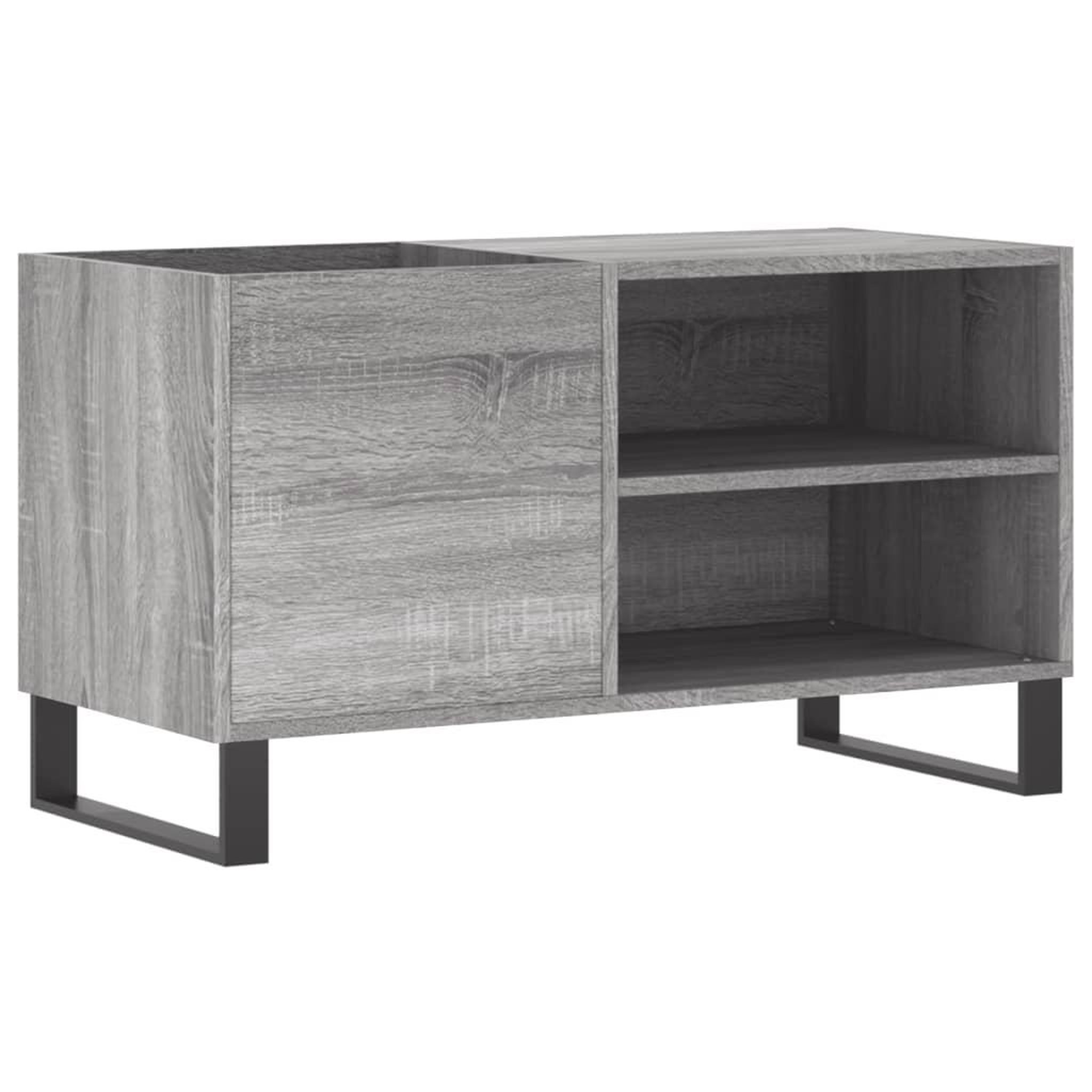 Voir la diapositive 2 : VIDAXL Armoire a disques sonoma gris 85x38x48 cm bois d'ingenierie