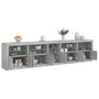 Voir la diapositive 1 : VIDAXL Buffet avec lumieres LED gris beton 283x37x67 cm