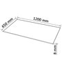 VIDAXL Dessus de table rectangulaire Verre trempe 1200 x 650 mm