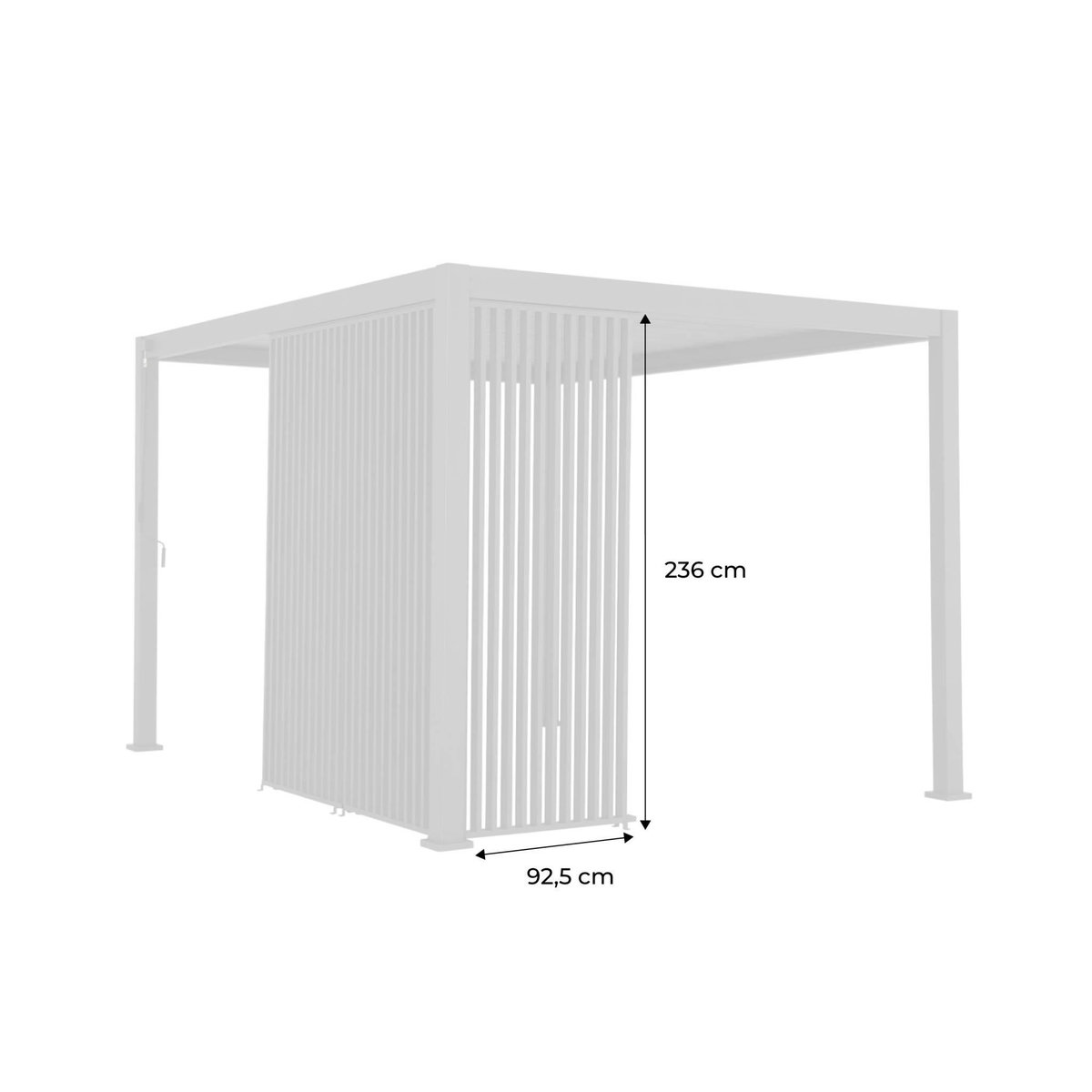 SWEEEK Triomphe persienne verticale pour pergola 3m. aluminium. panneau brise vue. anthracite