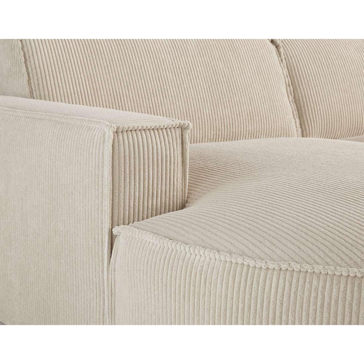 LISA DESIGN Spiaggia - canapé d'angle gauche - 4 places - en velours côtelé